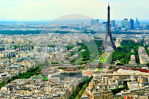 Airel View of Eiffel Tower And Champ de Mars