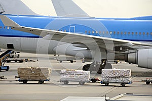 Airfreight at an airport photo