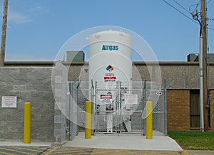 Airgas tank outside of hospital in Oklahoma