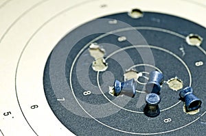 Airgun ammunition with target paper