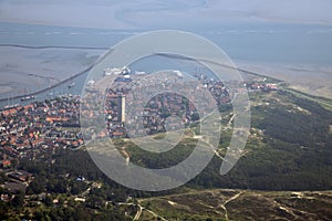 Airial view over Terschelling