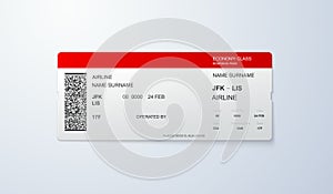 Airline boarding pass template.