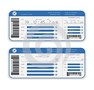 Airline boarding pass ticket