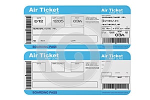 Airline boarding pass tickets