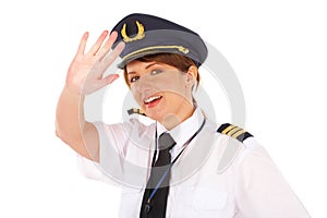 Airline female pilot