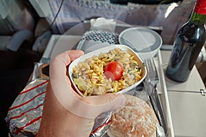 Airline food consumed