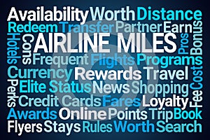 Airline Miles Word Cloud photo