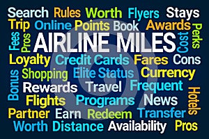 Airline Miles Word Cloud photo