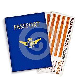 Airline passenger boarding pass tickets