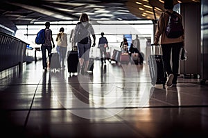Airline Passengers in an Airport, Generative AI