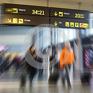 Airline Passengers in an Airport