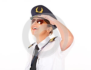Airline pilot photo