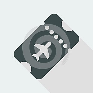 Airline ticket - Vector web icon