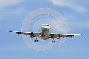 Airliner during approach photo