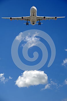 Airliner and cloud photo