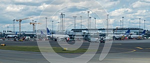 Airliners from SAS at Copenhagen Airport