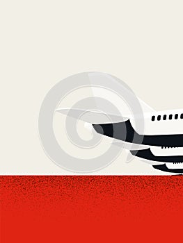 Airlines bankrutpcy vector concept. Air travel industry decline, financial crisis and recession due to pandemics. photo