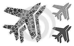 Airlines Mosaic Icon of Abrupt Parts