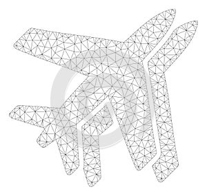 Airlines Polygonal Frame Vector Mesh Illustration