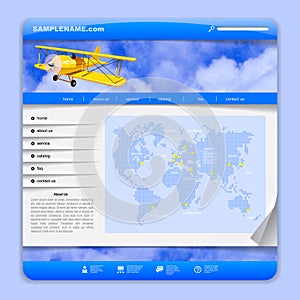 Airlines or travel web design