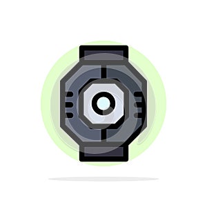 Airlock, Capsule, Component, Module, Pod Abstract Circle Background Flat color Icon