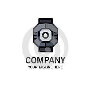 Airlock, Capsule, Component, Module, Pod Business Logo Template. Flat Color