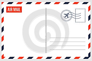 Airmail Envelope Border - Vector Illustration.