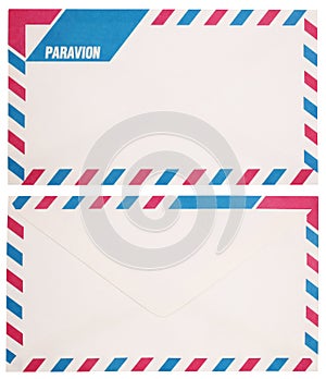 Airmail envelope vintage mail both sides