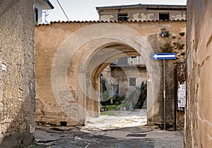 Airola, a small town in the Sannio area in the province of Benevento. Views of the alleys and houses of the historic center