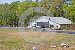 Airpark hangar house