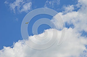 Airplain in the Blue Sky photo