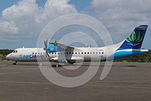 Airplane of Air Caraibes in Pointe-a-Pitre, Guadeloupe