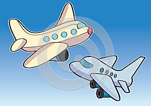 Airplane aircraft aeroplane plane cartoon