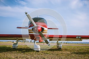 Airplane at the airfield photo