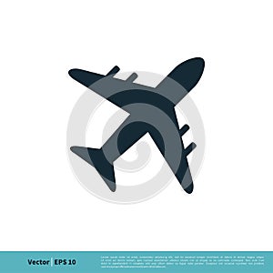 Airplane / Airport Icon Vector Logo Template Illustration Design. Vector EPS 10