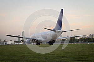 Airplane in the airstrip