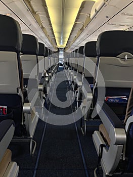 Airplane aisle seating