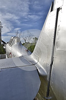 Airplane aluminum structure with rivets