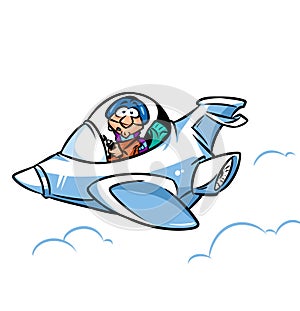 Airplane amaze pilot sky cartoon