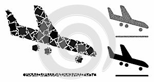 Airplane arrival Mosaic Icon of Tremulant Pieces photo