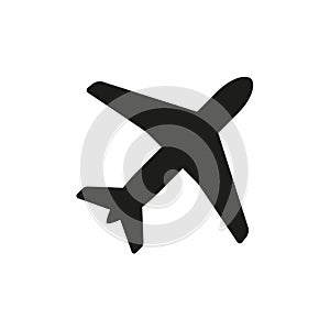 Airplane aviation flat icon for apps and websites