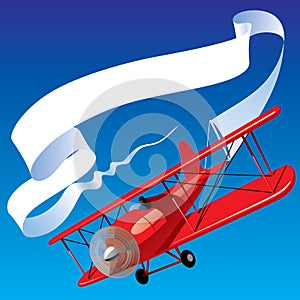 Airplane with a banner photo