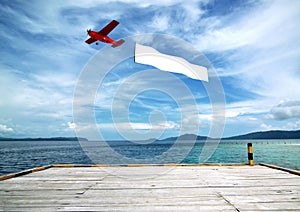 Airplane Banner on Beach