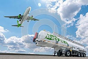 Airplane and biofuel tank