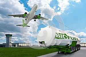 Airplane and bioguel tank