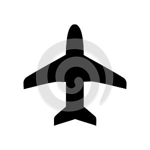 AIRPLANE BLACK SILHOUETTE, AIRCRAFT PICTOGRAM