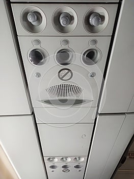 airplane cabin close up