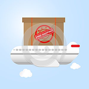 Airplane carry goods box on top free shpping concept