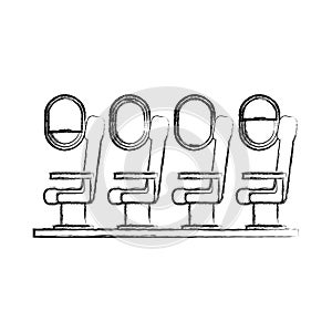 Airplane chairs with windows