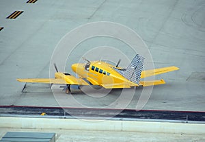 Airplane charter, yellow taxi photo